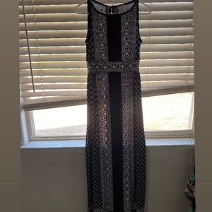 Max Studio XS Black and White Maxi Sundress